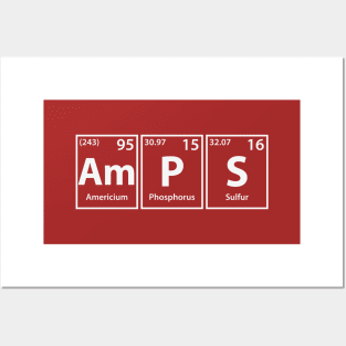 Amps (Am-P-S) Periodic Elements Spelling Posters and Art